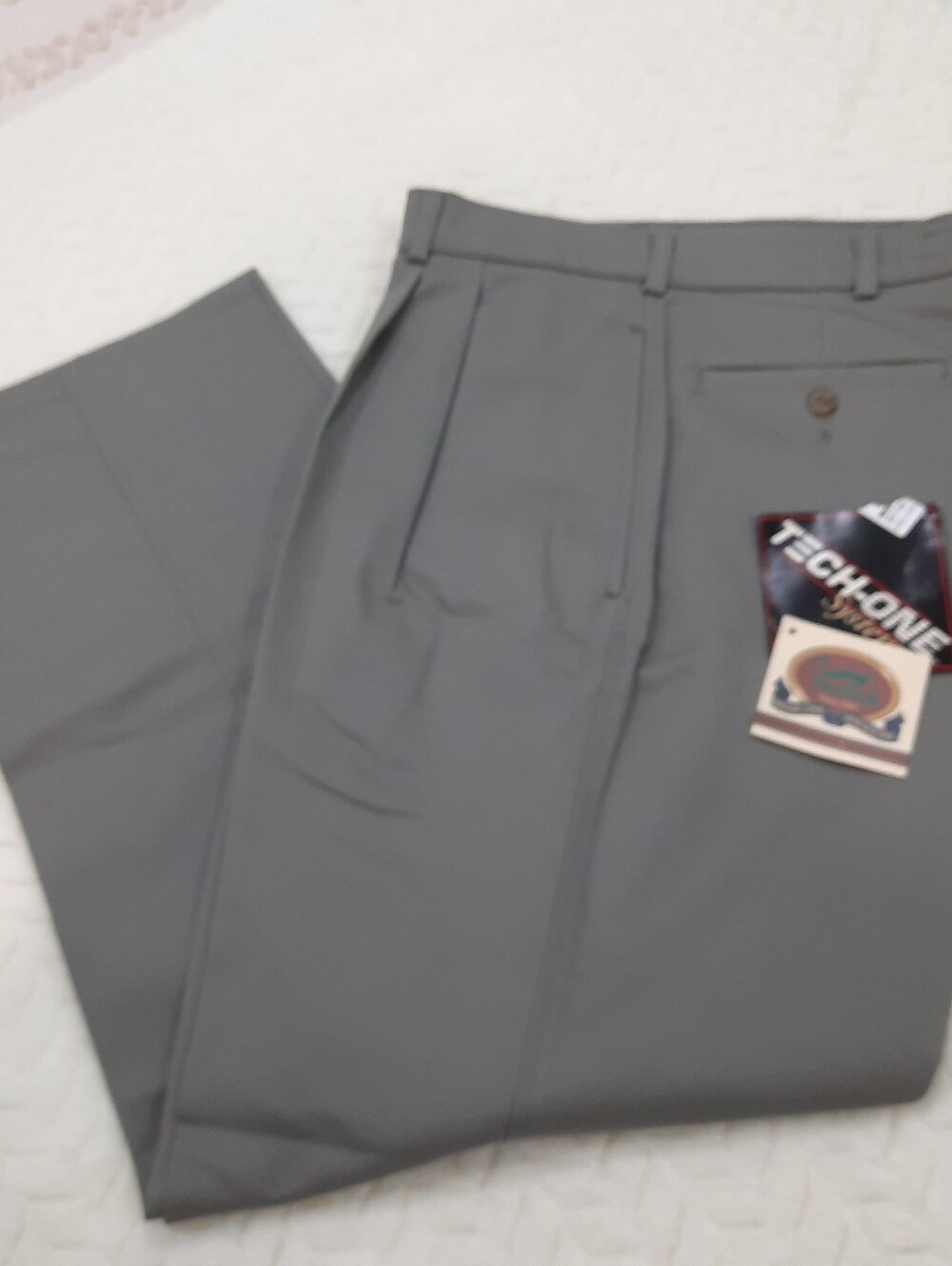 Duxbak Techone Men's Pleated Dress Pants  Classic Tailored Fit NWT